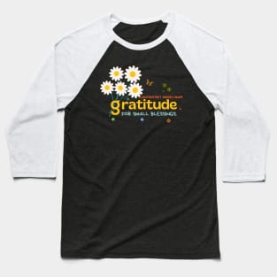 Contentment arises from gratitude for small blessings. Baseball T-Shirt